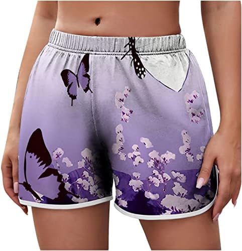 Swim Hotcks za Ženska kupaći kostimi, cvjetni kratke hlače Ljetne casual atletske kratke hlače