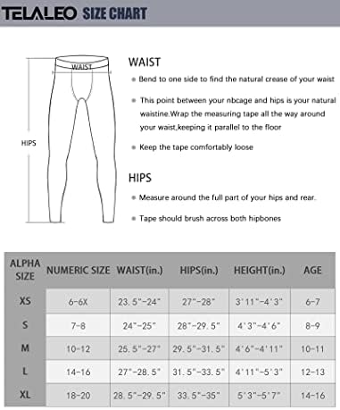 Telaleo 1/2/3 Pack Boys 'Omladinska gamaše za kompresiju hlače hlače u obliku atletskog baznog sloja za trčanje