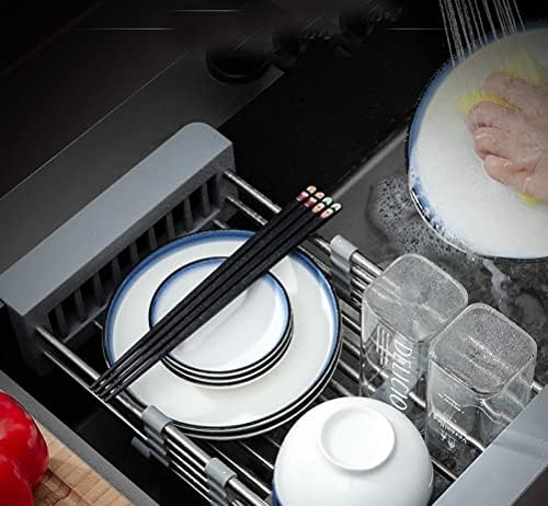 Pragoo proširivo sudoper za sušenje sudova, nehrđajući čelik Kuhinja Umetni nosač za pohranu Organizator
