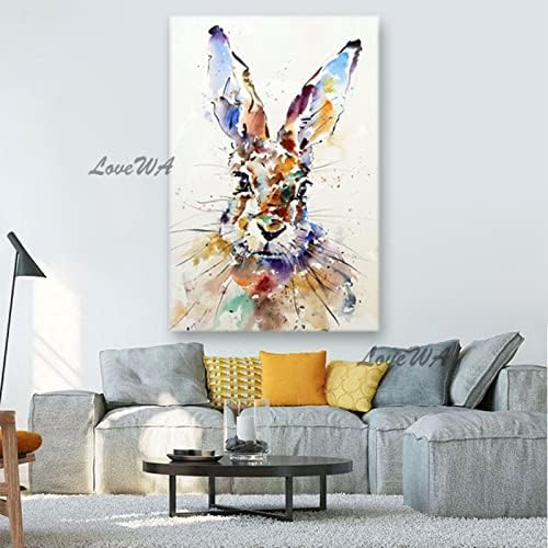 Ručno oslikana uljana slika na platnu šareni prelijepi Pop Bunny lik životinjsko ulje slika na
