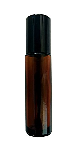 Roller boce za esencijalna ulja uljem za sve, staklo 10ml amber boca sa čeličnom valjkom i crnom