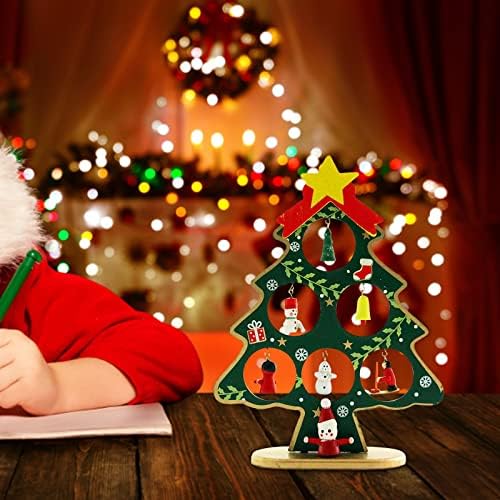 Božićni ukrasi Božićno drvce Santa Snowman Drveni ukrasi pogodni za ormari za ormari za ormariće