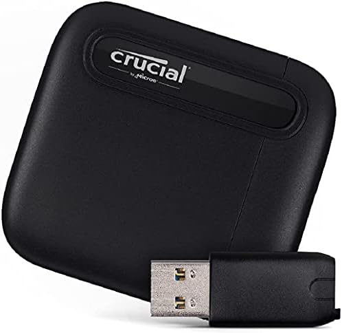 Crucial X6 500GB prenosivi SSD sa USB-a adapterom - do 800MB/s - PC i Mac-USB 3.2 eksterni SSD uređaj - CT500X6SSD9
