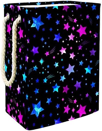 Unicey Space Galaxy Constellation Blue Pink Stars vodootporna sklopiva kanta za veš za dečiju sobu spavaća