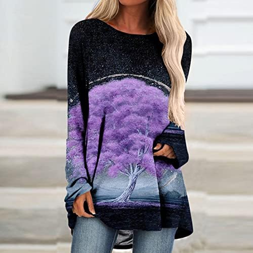 Majice za teen djevojke Žene Smiješne grafike Odštampeni Ležerne prilike kratki pulover s dugim