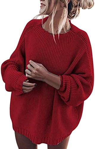 Prevelizirani džemperi za žene s dugim rukavima Crewneck kabel pletene pulover džemper jesen