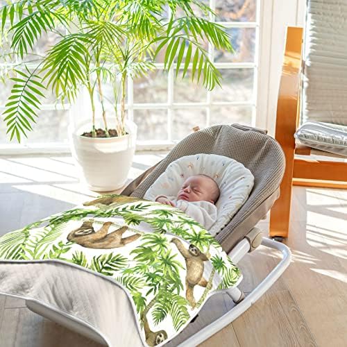 Swoddle pokrivač palma pamučna pokrivačica za dojenčad, primanje pokrivača, lagana mekana prekrivačica
