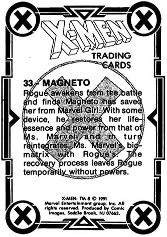 1991 Strip slike Marvel X-Men Nonsport standardna trgovačka kartica br. 33 Magneto