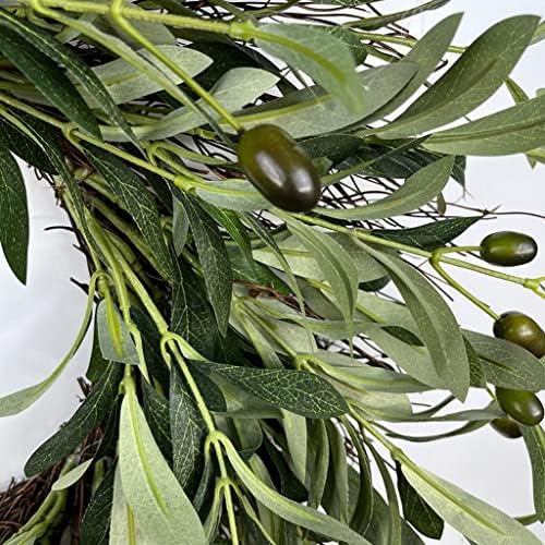 Eyhlkm Artificial Garland Mir miru Olive listovi vijenac ukrasi maslina na vrata prstena za vjenčanje