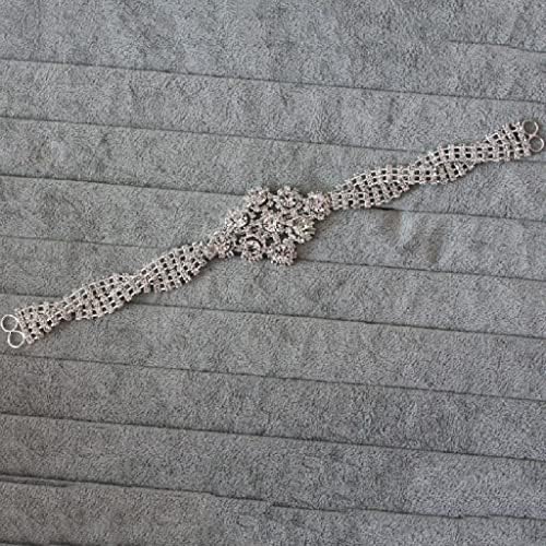 N / a staklena kristalna aplikacija srebrna baza sa kukom za vjenčanicu haljina remen koji se