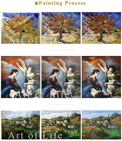 80-1500 dolara ručno oslikali nastavnici umjetničkih Akademija - 4 uljane slike porodična grupa romantičar