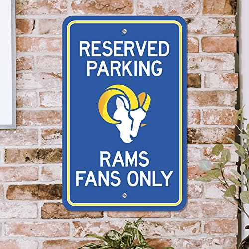 NFL-Los Angeles Rams tim boja zadržana parking znak dekor 18in. X 11.5 in. Lagan