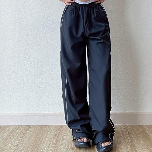 Ženske baggy teretne hlače Ležerne prilike sa malim strukom