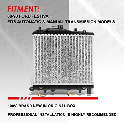 DPI 263 fabrički stil 1-redni radijator za hlađenje kompatibilan sa Ford Festivom na MT 88-93, aluminijumsko