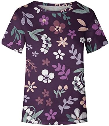 Ženski ljetni vrhovi 2023 modni Print okruglog vrata labave majice kratki rukav Casual bluza