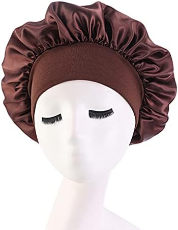 MOMFEI Čvrsta kosa kapa za kosu za žensko spavanje hemoterapija sa saten široko-obrubljene kapa za šešir