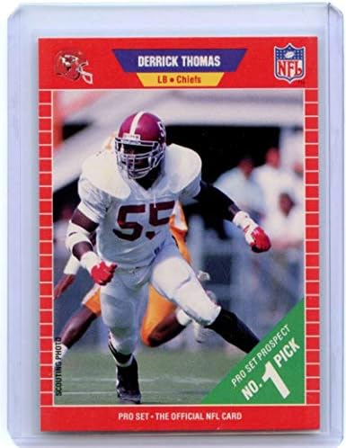 Derrick Thomas Rookie Card 1989 Pro Set 498 Kansas Chiefs - brodovi u mentu potpuno novi držač