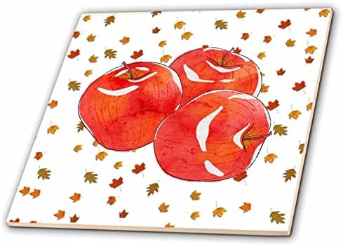 3dRose 3drose Mahwish-Print-Image of fall apples-Tiles