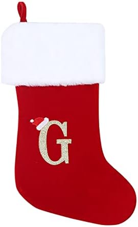 Monogram božićne čarape Čarape klasične personalizirane ukrašavanje skladištenja za obiteljski odmor Sezona