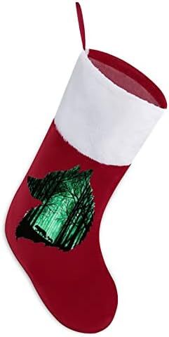 Wolf zvjezdanog neba Božićne čarape Božićne čarape torbica Kuću Porodični Xmas Decor