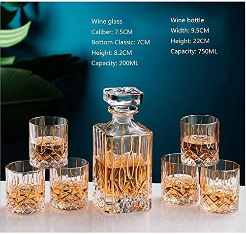 whisky decantador 7-Piece izrađen Glass Decanter & Whisky naočare Set, Handmade Glass Carafe, Great