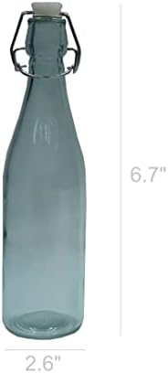 FixTureDisplays® 4PK ukrasna staklena boca-dispenzer talijanska boca 2,5 prečnik 10.8 visok 10572-mali-4pk-npf