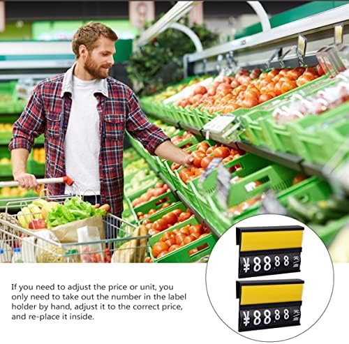6pcs Cijena odjeća Povrnuta maloprodajna hrana na stalak Žičana znakovna voćna plastika Supermarket