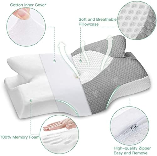 Elviros cervikalni memorijski jastuk za pjenu, konturološki jastuci za vrat, podesivi ergonomski jastuk