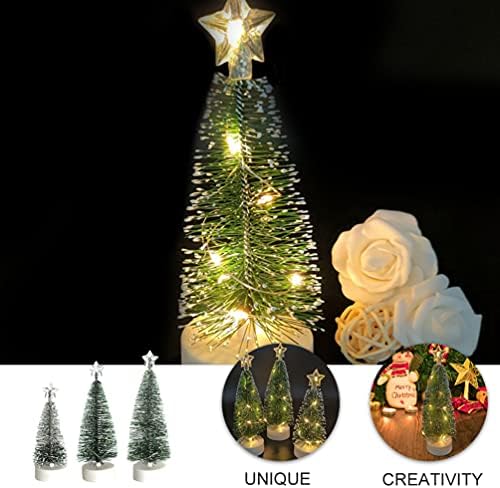Patkaw Mini božićno drvce mini božićno drvce sa LED svjetlima Božićni stol mali božićni ukrasi drvca Party