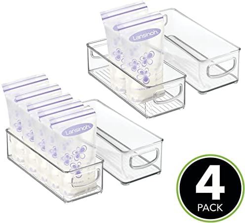 Mdesign Mali plastični rasadnik za skladištenje posuđa sa ručkama za organizaciju u ormaru, ormaru ili kubnim