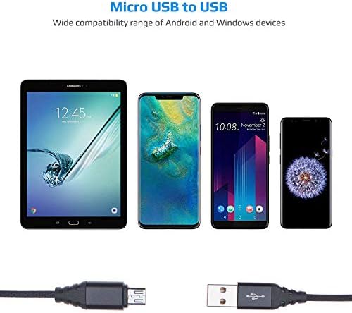 Micro USB kabel | Brzo punjenje Brzo naboj najlonski pleteni ples Kompatibilan sa Anker Soundcore, Anker Ultra Pocket, MP141, A7908, A3143 Premium, Powercore 15600 | 1.5ft