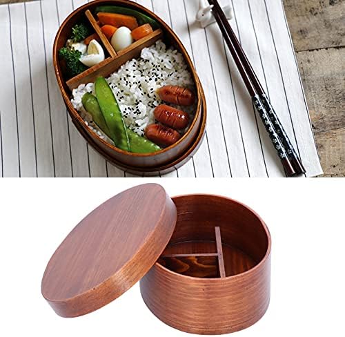 Pilipane ovalni oblik Bento kutija, drvena kutija za ručak, spremnik za skladištenje hrane, drveni spremnik