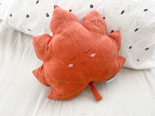 Mon Ami javorov listovi dokoni plišani jastuk, jastuk u obliku listova, plišan i ukrasni pribor za dječji krevet