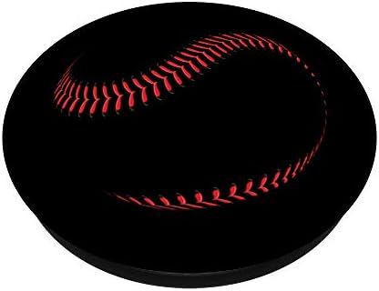 Bejzbol crna crvena - Ideja poklona za ljubitelje bejzbola Popsockets Popgrip: zamenski zahvat za telefone i tablete