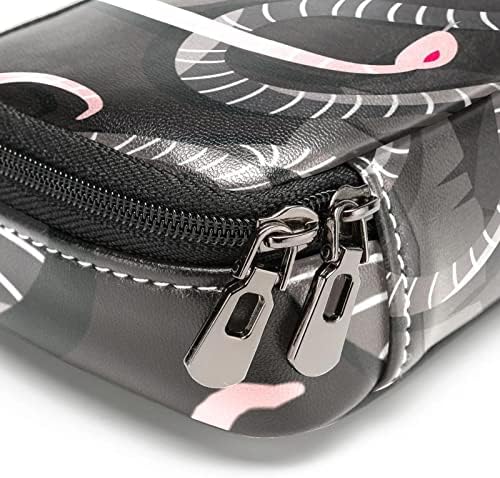 GUEROTKR pernica, torbica za olovke, torba za olovke, torbica za olovke estetska, ružičasta crna zmija životinjski
