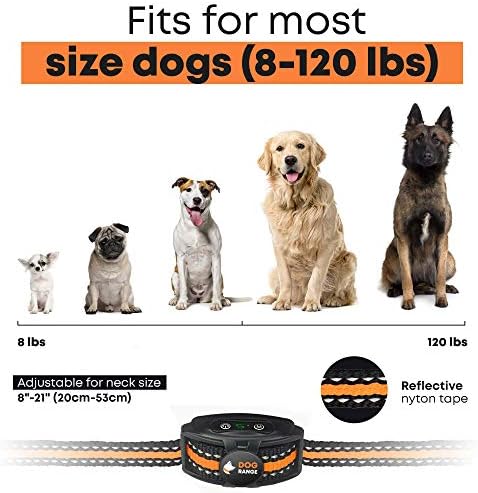Dogrange Collar za pse - Humane bez udarnog kore za male pse 5-15kg - ovratnik za kore za srednjeg