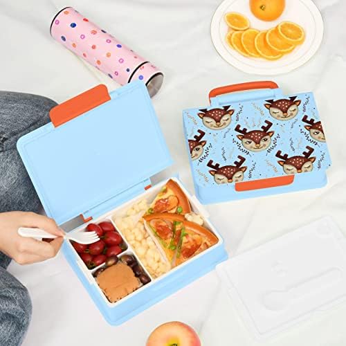 BOENLE elegantna Deer Bento kutija za ručak za djecu Bento kutija sa 3 pretincem,kontejneri za ručak