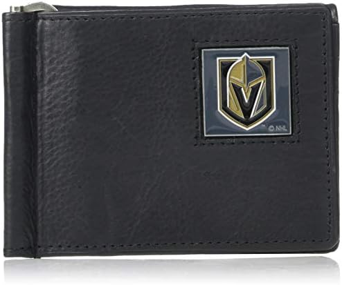 NHL Siskiyou Sports Mens Vegas zlatan Knights koža Bill Clip novčanik jedne veličine Crna