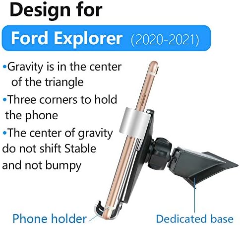 Lunqin Držač automobila za 2020-2023 Ford Explorer [Big telefoni s kućištem prilagođenim automatskim dodacima