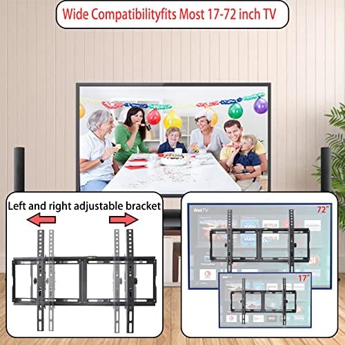 WKLSRHBD nosač televizora za televizore od 17-72 inča / zakrivljene televizore, niski profil TV nosač zidova