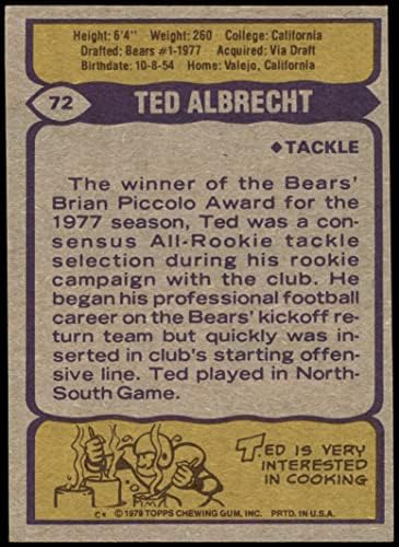 1979 FAPPS 72 Ted Albrecht Chicago Bears ex medvjedi