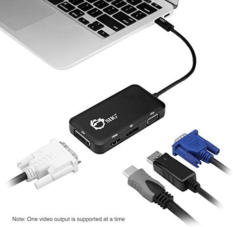 SIIG USB C do 4K HDMI / DisplayPort / VGA / DVI Multiport adapter - Thunderbolt 3 Kompatibilan - 4 u 1 za