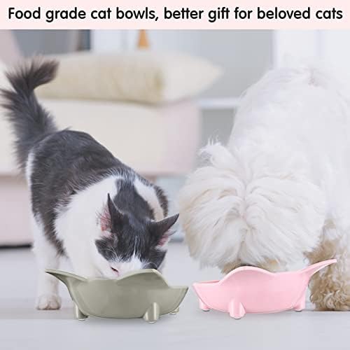 Zubebe 6 kom posude za mačke neklizajuća posuda za hranu za mačke posude za hranu za kućne ljubimce stresno