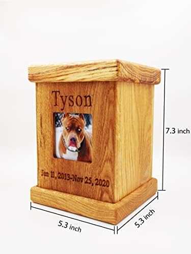 Prilagođena urna za kućne ljubimce, drvene urne za kremaciju pepeo za životinje psi, mačke,