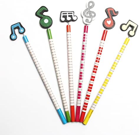 Gadpiparty 12 komada Muzičke tematske olovke Slatke drvene olovke crtani muzički instrumenti Uzorak
