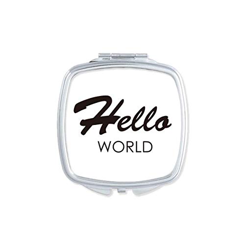 Interfejs Programera Hello World Mirror Prijenosni Kompaktni Džepni Makeup Dvostrano Staklo