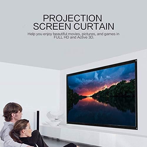 Lhllhl 16: 9 Prijenosni sklopivi projektor zaslon za zid montiran kućni kino Theatre 3D projekcijsko