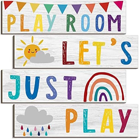 Envibe dečija igraonica zidni dekor, dekor dečije sobe 4 komada, slatki i zabavni dezeni duginih boja