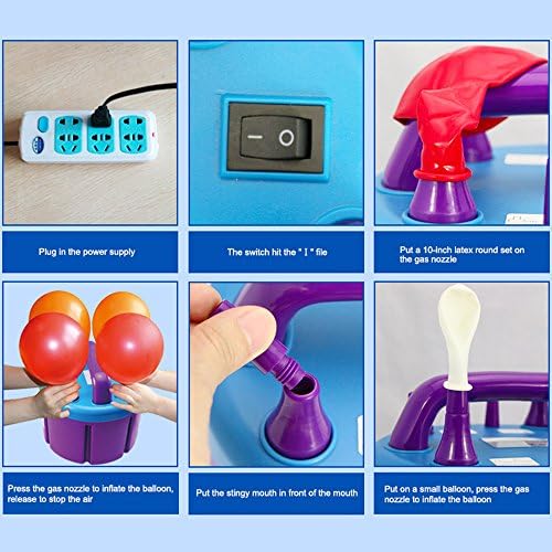 4 mlaznice Električni balon pumpa prijenosni 110V električni balon puhač zračni pumpa baloni nadupnik za ukras
