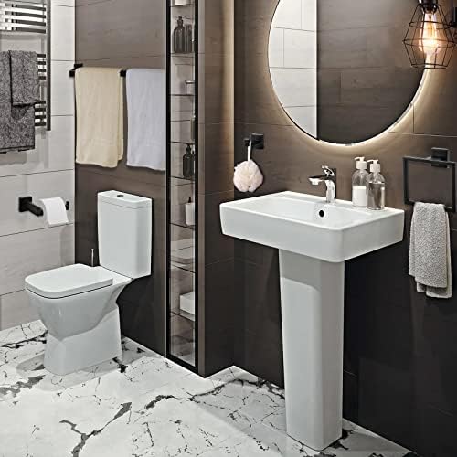 5 komada kupatilo hardverni set, mat crna kupaonica dodatna oprema set papirnati ručnik držač toaletni nosači